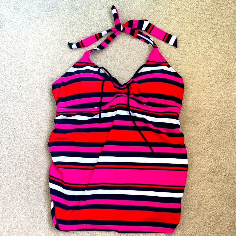 MATERNITY BATHING SUIT TOP OH BABY BY MOTHERHOOD SIZE MEDIUM